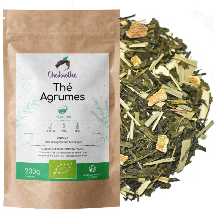 Thé vert earl grey aux Agrumes Bio
