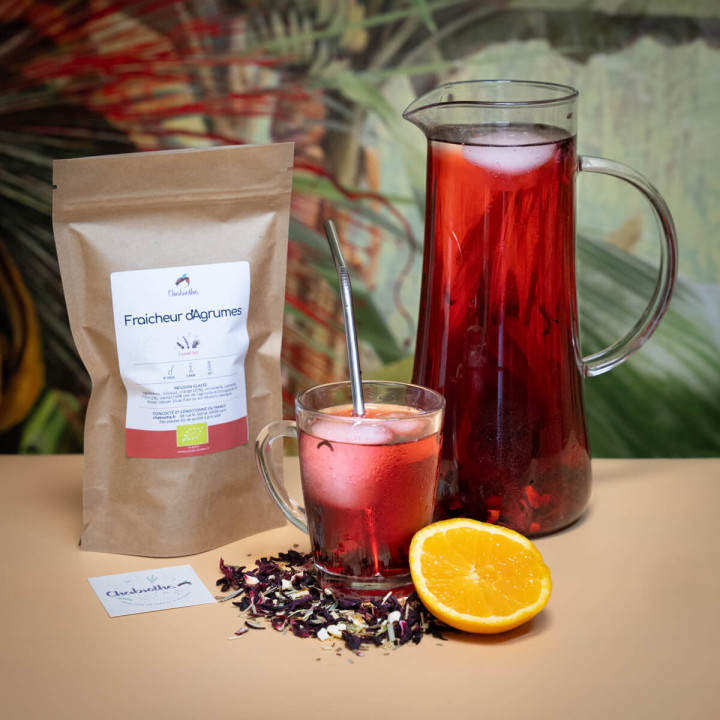 thé glacé hibiscus citron orange